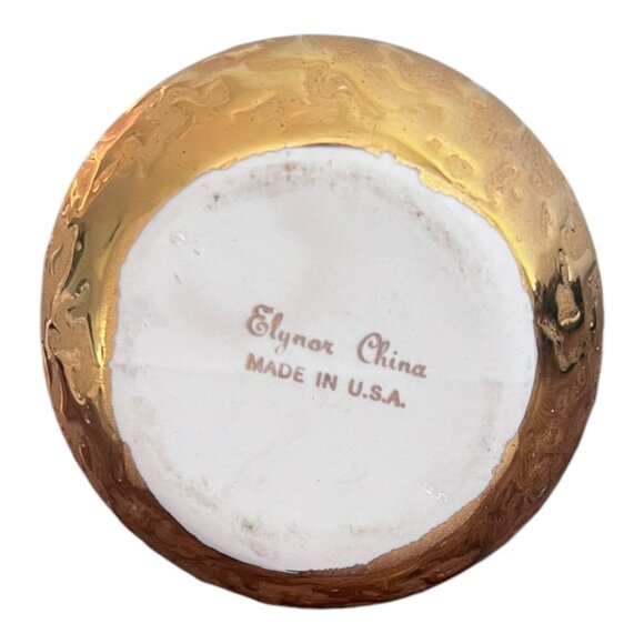 Vintage Elynor China 22K Gold Bud Vase Made in USA 6.5" Tall - Picture 6 of 7